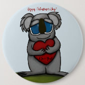 Cute Koala Beer Ronde Button 6,0 Cm (Voorkant)