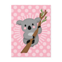 Cute Koala Beer - Roze grijze meisje