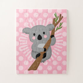 Cute Koala Beer - Roze grijze meisje Legpuzzel