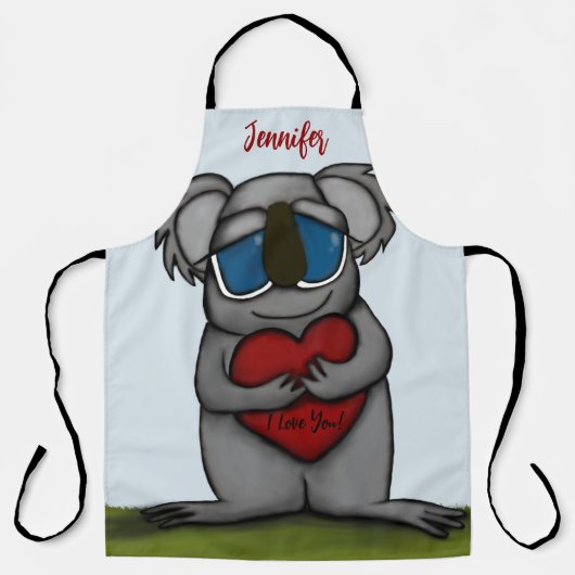 Cute Koala Beer Schort (Voorkant)