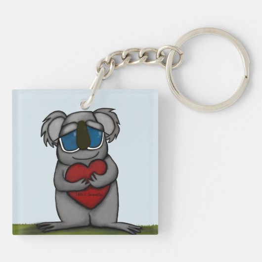 Cute Koala Beer Sleutelhanger (Achterkant)
