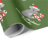 Cute koala beer snoep tropische kerstmis cadeaupapier (Rol Hoek)