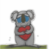 Cute Koala Beer Sticker (Voorkant)