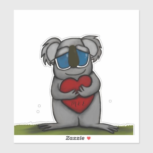 Cute Koala Beer Sticker (Vel)