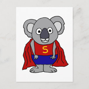 Cute Koala Beer Superheld Briefkaart