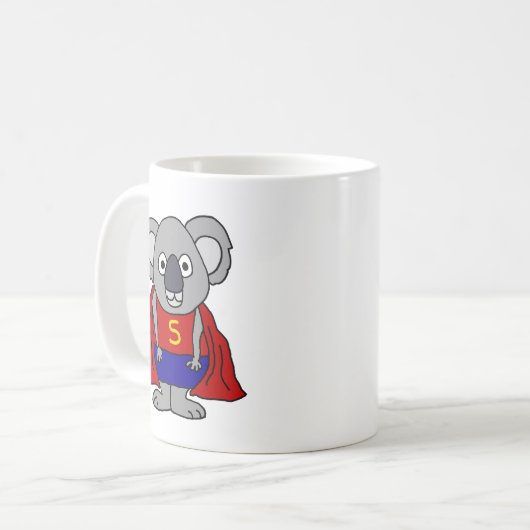 Cute Koala Beer Superheld Koffiemok (Voorkant links)