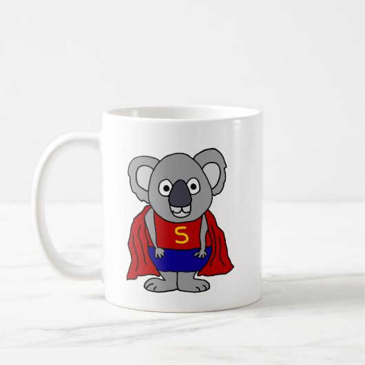 Cute Koala Beer Superheld Koffiemok (Links)