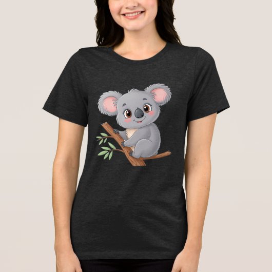 Cute Koala Beer Tri-Blend Shirt (Voorkant)