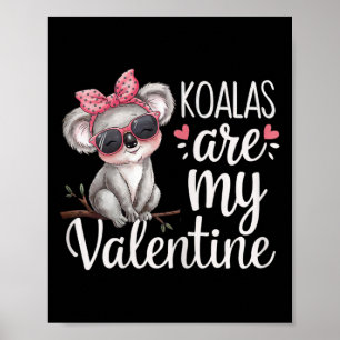 Cute Koala Beer Valentijnsdag Ontwerp Koalas Zijn Poster