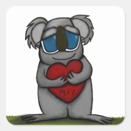 Cute Koala Beer Vierkante Sticker