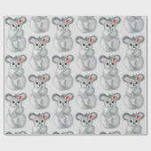 Cute Koala Beer Waterverf Modern Wrapping Cadeaupapier (Vlak)