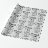 Cute Koala Beer Waterverf Modern Wrapping Cadeaupapier (Uitgerold)