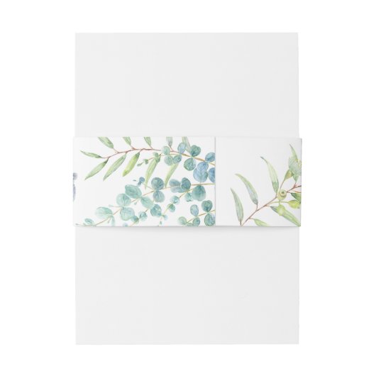 Cute Koala Beren Eucalyptus Leaves Baby shower Uitnodigingen Wikkel (Achterkant Voorbeeld)