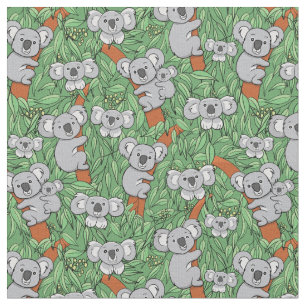 Cute Koala Beren Pattern Stof
