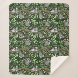 Cute Koala Beren Sherpa Blanket Sherpa Deken