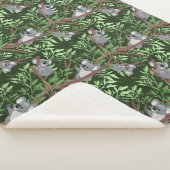 Cute Koala Beren Sherpa Blanket Sherpa Deken (3/4)