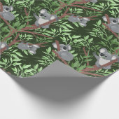 Cute Koala Beren Wrapping Paper Cadeaupapier (Hoek)