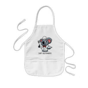 Cute Koala Chef Personaliseert het Schort van Kind