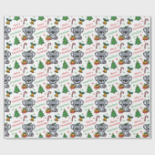 Cute Koala Christmas Tree Holidays Cadeaupapier (Vlak)