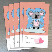Cute Koala Classroom Valentijnsdag Folded Cards Kaart