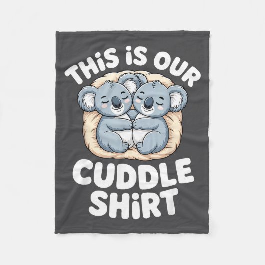 Cute Koala Couple Nest This Is Our Cuddle Fleece Deken (Voorkant)