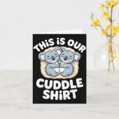 Cute Koala Couple Nest This Is Our Cuddle  Kaart (Gele Bloem)