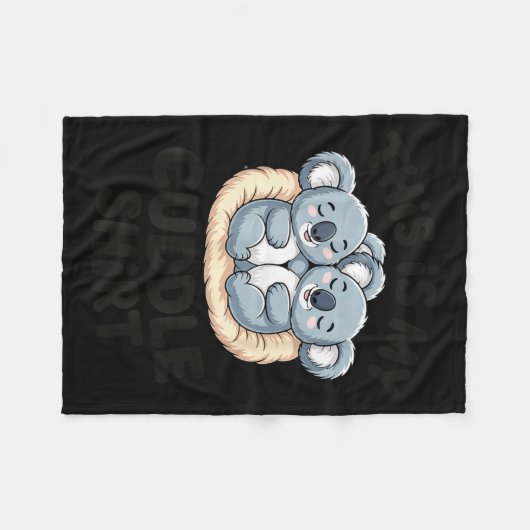 Cute Koala Couple This Is My Cuddle  Fleece Deken (Voorkant (Horizontaal))