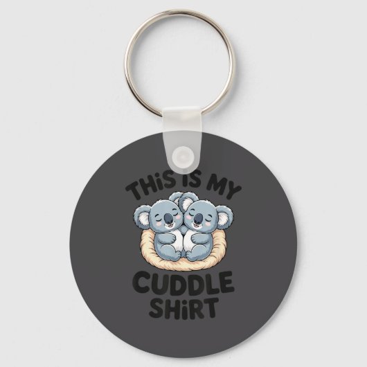 Cute Koala Couple This Is My Cuddle  Sleutelhanger (Voorkant)