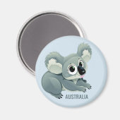 Cute Koala custom text magnet (Voorkant / Achterkant)