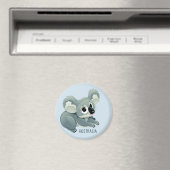 Cute Koala custom text magnet (Insitu (Vaatwasser))