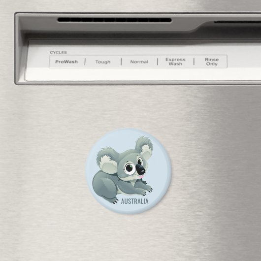 Cute Koala custom text magnet (Insitu (Vaatwasser))