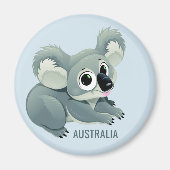Cute Koala custom text magnet (Voorkant)