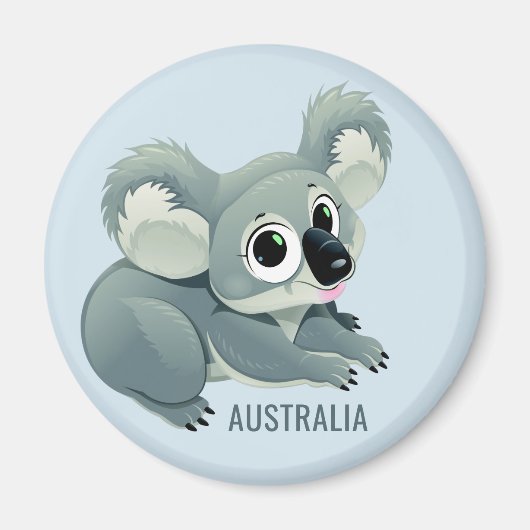 Cute Koala custom text magnet (Voorkant)