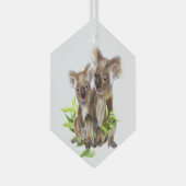 Cute Koala Cute Australian Beren Animal Fun Glas Ornament (Voorkant Rechts)