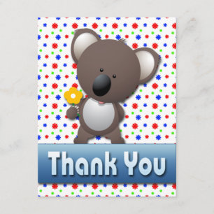 CUTE KOALA DANK U NOTA VAN DE KAART