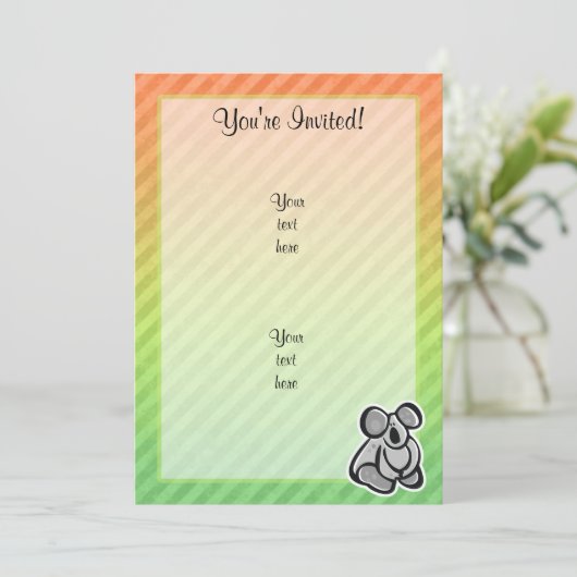 Cute Koala Design Kaart (Staand voorkant)
