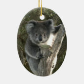 Cute Koala die een boom beklimt Keramisch Ornament (Achterkant)