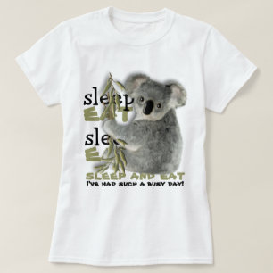 Cute Koala Eat and Sleep T-shirt