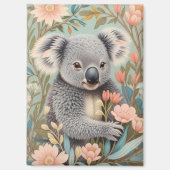 Cute Koala Elegant Pastel Floral Magneet (Voorkant)