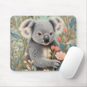 Cute Koala Elegant Pastel Floral Muismat (Met muis)