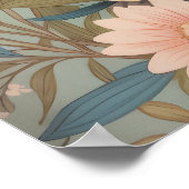 Cute Koala Elegant Pastel Floral Poster (Hoek)