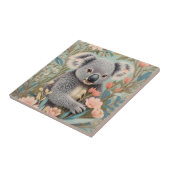 Cute Koala Elegant Pastel Floral Tegeltje (Zijkant)