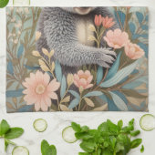 Cute Koala Elegant Pastel Floral Theedoek (Gevouwen)