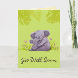 Cute Koala en Aanmoediging Goed groene Kaart