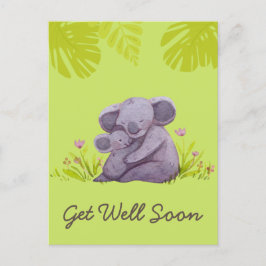Cute Koala en Aanmoediging Groene post Briefkaart