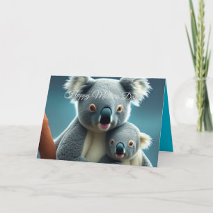 Cute Koala en Baby Kaart