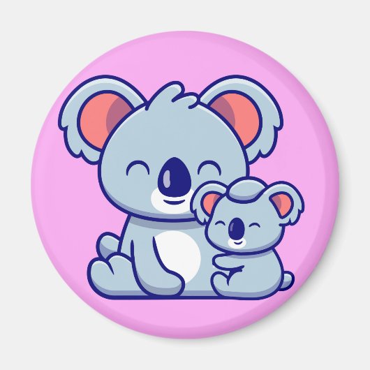 Cute Koala en Baby Magnet (Voorkant)