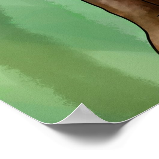 Cute Koala en Baby Poster (Hoek)