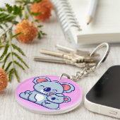 Cute Koala en Baby Sleutelhanger (Voorkant Rechts)