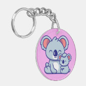 Cute Koala en Baby Sleutelhanger (Voorkant Links)
